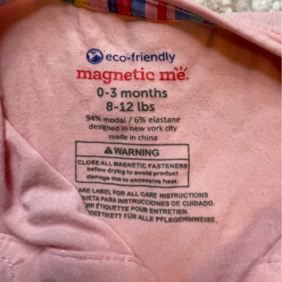 Magnetic Me Soft Pink Baby Modal Onesie - Picture 2 of 3